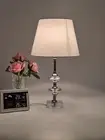 New Crystal Base Table Lamp with Textile Lamp Shade
