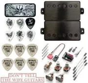 EMG F JH SET JAMES HETFIELD BRUSHED BLACK CHROME FLOYD SPACED (30 PICKS & 1 TIN)