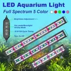 60 90 120cm Fish Tank Light with Timer Full Spectrum LED Aquarium Light 5 Color