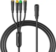 1T4 EB-Bus Cable for BAFANG BBS01B BBS02B BBS-HD Mid Motor hub Motor, Ebike Wiring Harness Waterproof Connect Cable for Display, Brake, Thumb Throttle, Electric Bicycle Conversion Kits