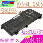 ASUS B31N1726 電池 華碩 FX504 FX505 G531 G731 FX80 FX86 FX506LI FX504GM G731GW FX504GE