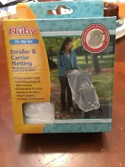 Nuby Baby Stroller Carrier Netting Insect Mosquito Net Elastic Edges New in Box!