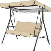 Swing Cushion Cover - 3 Seaterswing Cover, Patio Swingcanopy | Garden Hammock Protector, Outdoor Hammock Covers, Canopy Swing Replacement, Anti Uv Waterproof Swingcover for Outdoor Furniture Balcony