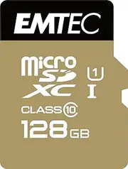Emtec Class 10 Gold+ 128 GB Micro SDXC Memory Card