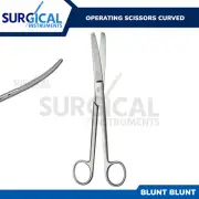 4.5" Operating Scissors Blunt / Blunt Curved Surgical Instruments German Grade
