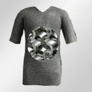 Stainless Steel Chainmail Haubergeon 100% Rust Proof Mail Armor Shirt Large Size