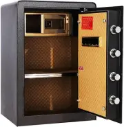 Security Safe Box 2.3 Cubic Feet Digital Money Box with Double Safety Key Lock L
