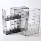 Plastic Cosmetic Storage Box Dustproof Lipstick Display Rack Dresser