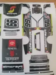 2021 Ty Majeski #66 SimCrest 1/64 Peel&Stick Decals