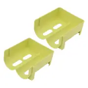 (Green 2pcs)Cabinet Wine Rack Stackable Drop Resistant Hollow Water Bottle JJ