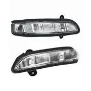 Car Front LH + RH Door Mirror Turn Signal Light for W211 W221 07-10 A2198200521 A2198200621 Transparent Color