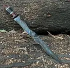 Custom Handmade Damascus Steel Double Sword Battle Ready With Sheath