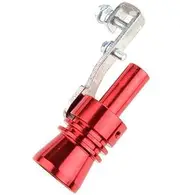 Baceyong 1pcs Turbo Sound Whistle, Turbo Sound Whistle Muffler Exhaust Pipe Simulator Whistle Fit, Red/Black/Silver