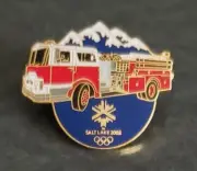 2002 SALT LAKE CITY OLYMPIC RED FIRE ENGINE TRUCK PIN/PINS NEW!