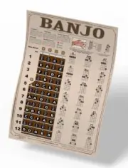 Banjo Chord Chart Poster Fretboard Rolls 5 String Chords Americana Beginner