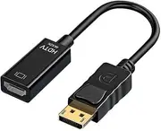 4K DisplayPort to HDMI Adapter Gold-Plated DP Display Port to HDMI Adapter (Male to Female)