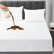 Waterproof Mattress Protector, Wet Protecting Sheet Mattress Cover, Soft Breathable Noiseless Bed Cover With Stretchable Pockets, Fitted Up To 16 Inches, Machine Washable
