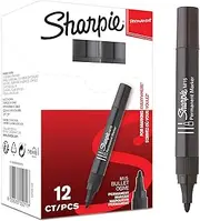 Sharpie M15 Permanent Marker Bullet Tip - Black (Box of 12)
