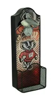 University of Wisconsin Badgers LED Lighted Bottle Opener With Cap Catcher