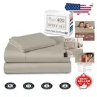 Soft & Breathable Twin Cotton Sheets Set - 400 Thread Count Great Fit 15" Pocket
