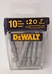 Dewalt DW2212B10C #2 x 2" Square Recess Power Bit 10 Pack