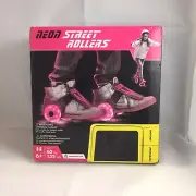 Neon Street Rollers Light Up Wheels Clip on skates PINK by Y-Volution NIB
