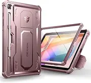 [Dexnor] for Samsung Galaxy Tab S6 Lite Case, [Built in Screen Protector and Kickstand] Heavy Duty Military Grade Protection Shockproof Protective Cover for Samsung Galaxy Tab S6 Lite - Pink