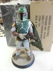 SIGNED Jeremy Bulloch ~ SIDESHOW Premium BOBA FETT Statue Figure 2005 w/ Box