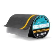 Traction Tape with Yellow Reflective Stripe, Waterproof Non Skid Floor Safety