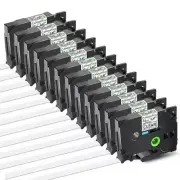 TZ-131 TZe-131 Black on Clear Label Tape 12mm For Brother P-touch PT-H100 12Pack