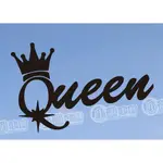 【小韻車材】QUEEN 女王 皇冠 英文 圖騰 機車貼紙 車身貼 裝飾貼 汽車改裝 汽車貼紙 防水貼紙 電動車