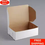 100 Pack 14" x 10" x 5" White Paperboard Cake Bakery Box Restaurant Home