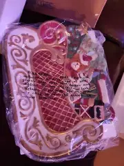 St. Nicholas Collection Cookie Plate Joyous Celebrations Santa's Sleigh Avon