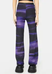 [Dolls Kill] Cosmic Melt Herly Flare Trousers