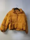 Double Mystical Mustard Full Zipper Puffer Bomber Jacket