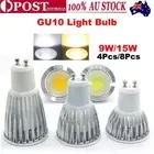4/8x GU10 9W 15W LED Light Bulbs Spotlight Warm Cool White Downlight Lamp Globe