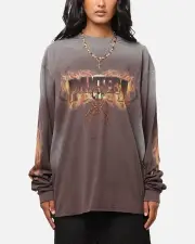 [PANTERA] Pantera Pantera Vintage Long Sleeve T-shirt Dark Brown - Size M M Dark Brown
