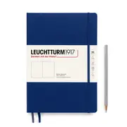 Composition Hardcover Plain Notebook, 219 Numbered Page (Navy) - B5
