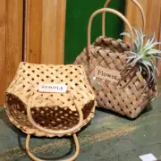Handmade DIY Wicker Baskets Flowers Bamboo Basket Storage Basket Flower Baskets
