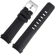 [Generic] 22mm Quality Fluoro Rubber Silicone Watch Band for Family IW3768/3290/3568/3767 Men Waterproof Black Watch Strap
