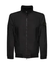 Stone Island Logo Patch Zip-Up Jacket S,L,XXL,M black