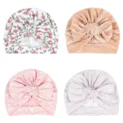 1 Pack Breathable Soft Big Bow Turban Hats Beanie Cap Headwraps for Girls Boys