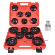 15PC CUP TYPE OIL FILTER WRENCH SET KIT OIL FILTER TOOL 3/8" Drive Wrench Socket