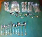 Old Country Roses Royal Albert Flatware 18/10 Stainless 85 pcs gold accents