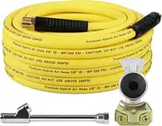 TIROL Truck Tire Inflator Kit - 3/8 in x 50 ft Hybrid Air Hose with Glad Hand & Air Chuck, 300 PSI Heavy Duty Lightweight Tire Inflator Hose