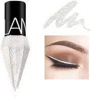 Glitter Liquid Eyeliner Shimmer White Silver Gold Diamond Eye Liner,Glitter Eyeliner Korean Makeup,Ideal Christmas Makeup Gift Make Eyes Sparkle
