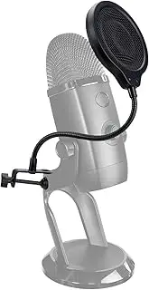 Yeti X Microphone Pop Protection - Three Layers Pop Filter with Flexible 360° Gooseneck Clip Stabilising Arm for Blue Yeti X Microphone by Youshares