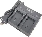 Dual-Channel Mains Battery Charger for Canon BP-828 BP-827 BP-820 BP-819 BP-808 VIXIA HF G20 G30 G40 G50 G60 G70 XA20 XA25 XA30 XA35 XA60 XA65 XA70 XA75 Series Camera