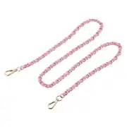 Purse Chain Strap, 47" Purse Strap Shoulder Bag Replacement Strap, Pink+Gold