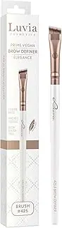 Luvia Professional Makeup Brush, Eyebrow Makeup Brush, Definition, Eyebrow Brush, Eye Brush, Flat Angled Brush, Vegan Cosmetic Brush, 425 // Brow Definer - Elegance